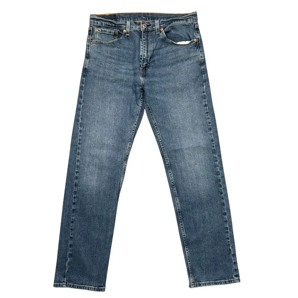 Levi's 505 Classic Fit Straight Leg Mid Rise Medium Stretch Denim Jean Men 31 32